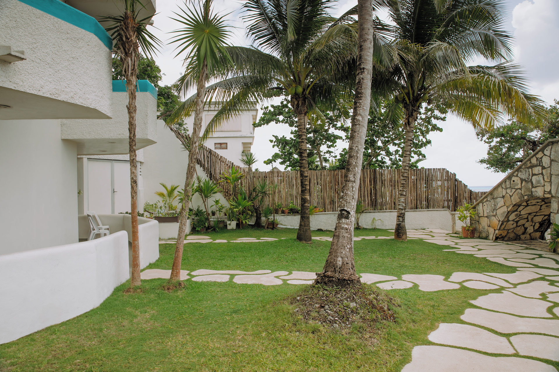 Terraza y vegetación tropical
